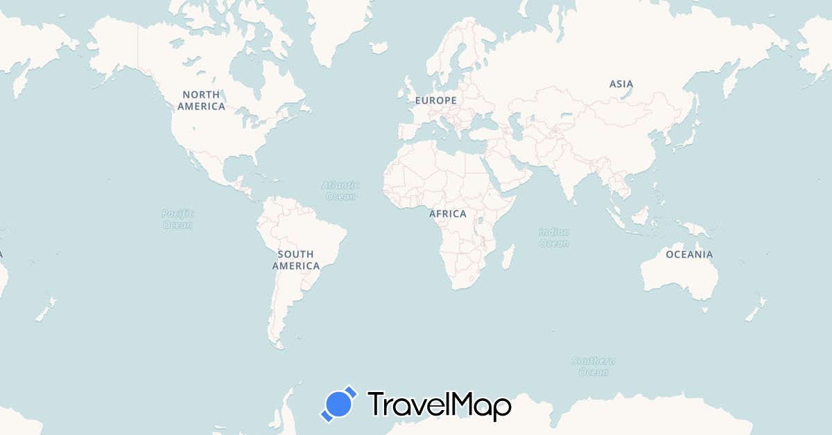 TravelMap itinerary: driving in American Samoa, Australia, Aruba, Bahamas, Cook Islands, China, Costa Rica, Curaçao, Ecuador, Fiji, Hong Kong, Indonesia, Malaysia, New Caledonia, Netherlands, Panama, French Polynesia, Puerto Rico, Singapore, Turks and Caicos Islands, Thailand, Tonga, United States (Asia, Europe, North America, Oceania, South America)